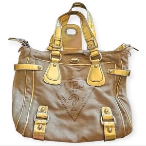 Guess Vintage Y2K Gold Metal Handbag